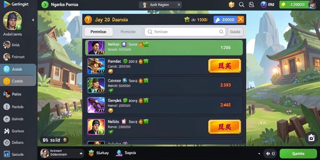 Screenshot menunjukkan karakter utama dalam aksi berpetualang.