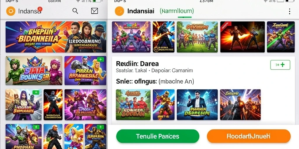 Menunjukkan layar awal permainan dengan berbagai karakter yang tersedia.
